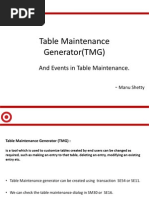 Table Maintenance TMG and Events in TM