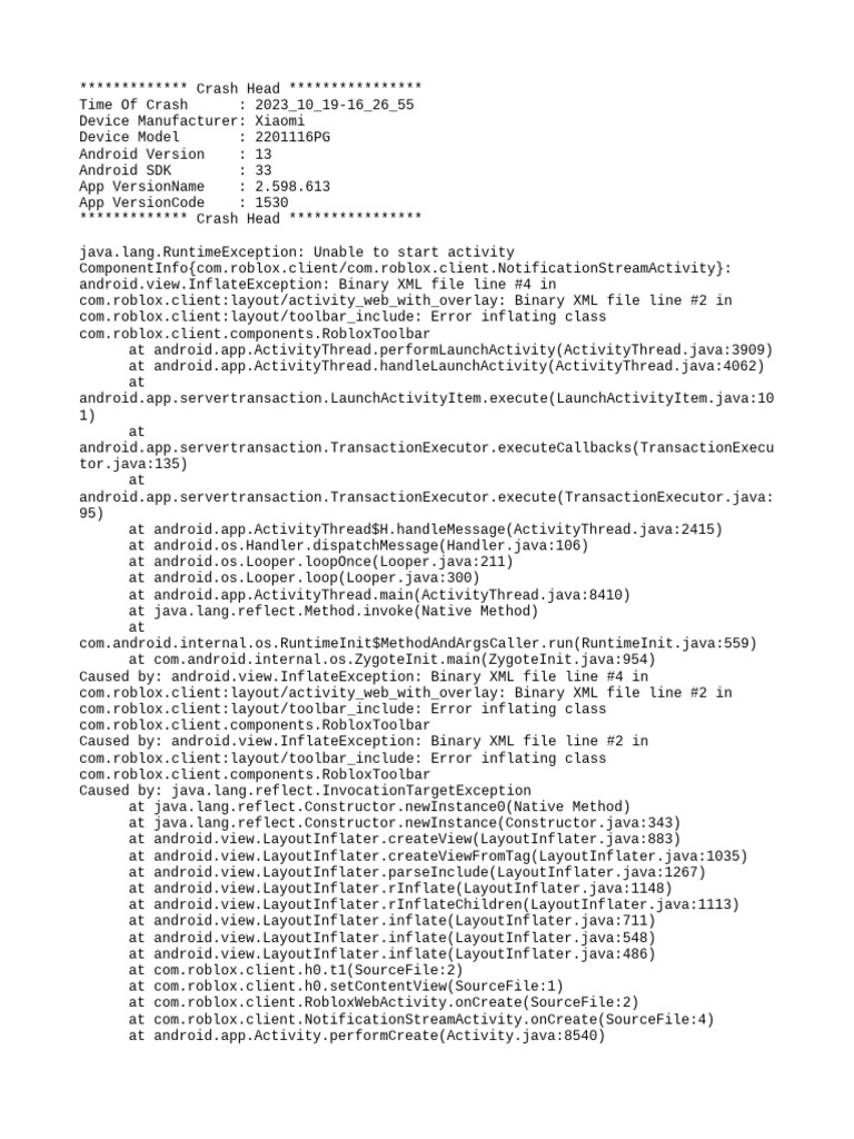 Mod Menu Crash 2023 10 19-16 26 55 | PDF | Java (Programming Language ...
