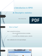 Week 9 An Introduction To SPSS Descriptive Statistics