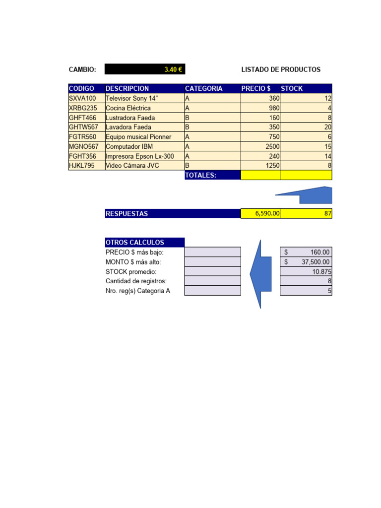 Examen Excel PDF Vehículos Industria automotriz