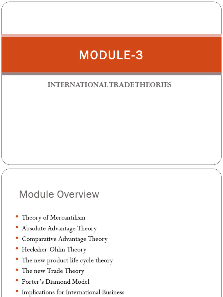 international trade theory concepts in economics education