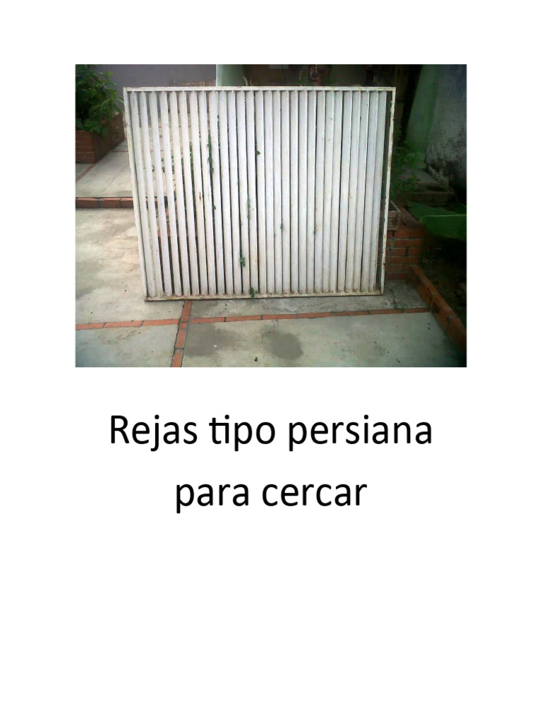 Rejas tipo persiana para cercar | PDF