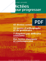 Dictées Pour Progresser 43 Dictées Commentées