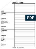 Weekly Plan Sheet PDF