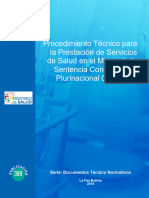 Procedimiento Técnico PARA LA RESTACION DE SERVICIOS DE SALUD