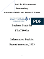 Information Booklet - STAT1000A - 2023 SEMESTER 2