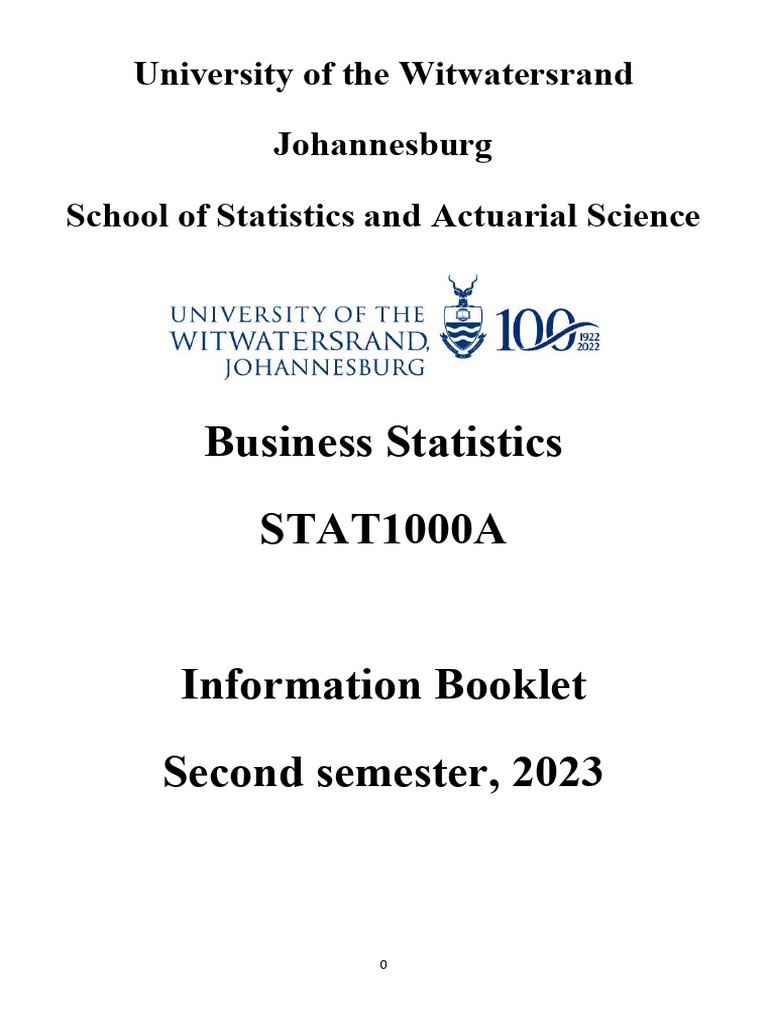 Business Stats Course Guide | PDF | Statistics | Regression Analysis