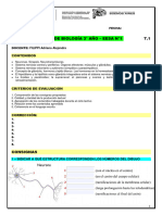 Evaluación de Biología - 3° 2° Año - Eesa N°1 - Tema 1