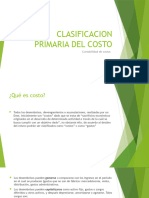CLASIFICACION PRIMARIA DEL COSTO