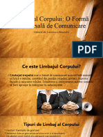 Limbajul Corpului: O Formă Universală de Comunicare: Elaborat De: Lucașenco Alexandru