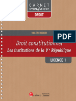 Droit Constitutionnel - Les Institutions - Corrigé