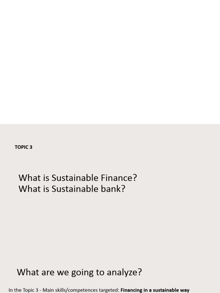 Lecture3 Sustainable Finance Pdf Sustainability Banks