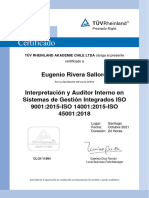 Diploma Eugenio Rivera Sallorenzo