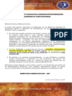 Comunicado Conjunto SIIL-SUT 22 Octubre 2019