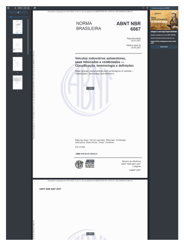 NBR 6067 2007 | PDF