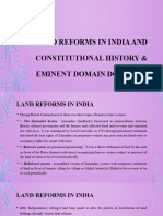 Land Reforms and Constitution