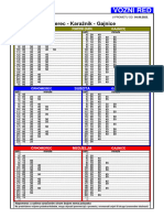 Vozni Red: Rnomerec - Karažnik - Gajnice 121