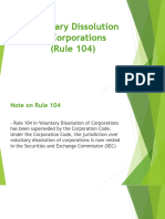 Rule 104-108 Dssolution of Corp, Family Home, Absentees, Change Correction of Entries in Birth Cert