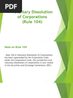 Rule 104-108 Dssolution of Corp, Family Home, Absentees, Change Correction of Entries in Birth Cert