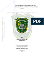 Analisis Maintenance Mesin Dalam Menunjang Kelancaran Produksi Pada Pt. Sumber Sawit Sejahtera Skripsi