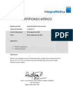 Certificado Medico Integramedica