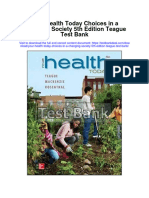 Your Health Today Choices in a Changing Society 5th Edition Teague Test Bank Download