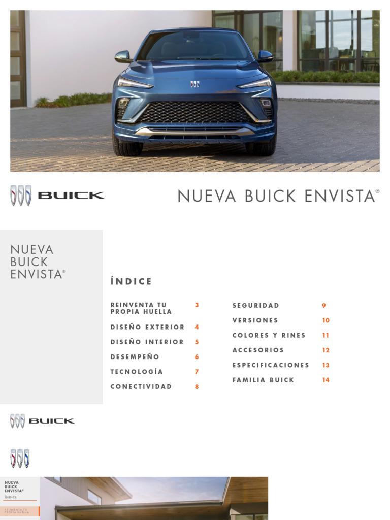 Buick Envista 2024 Catálogo Escritorio PDF Aplicación movil