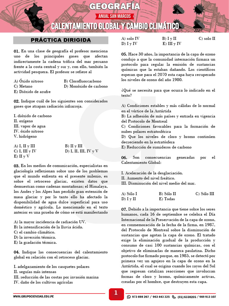 Impacto del Calentamiento Global en el Medio Ambiente | PDF | Gases de ...