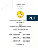 K22CLCC Group 3 Securities Analysis and Investment