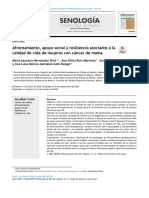 Afrontamiento, Apoyo Social y Resiliencia Asociados A La Calidad de Vida de Mujeres Con Cáncer de Mama