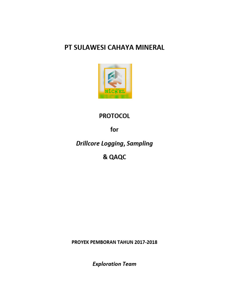 Protocol Drillcore Logging Sampling QAQC | PDF