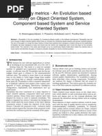 Download Reusability metrics - An Evolution based Study on Object Oriented System Component based System and Service Oriented System by Journal of Computing SN68160288 doc pdf