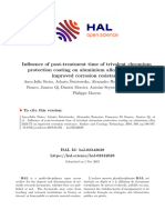 Influence of Post-Treatment Time of Trivalent Chromium Protection Coating On Aluminium Alloy 2024-T3 On Improved Corrosion Resistance