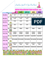 Horario de Momentos Pedagògicos 2022 - Mañana