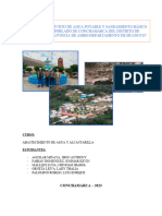 Informe de Abastecimiento y Alcantarrilado Del Centro Poblado Conchamarca