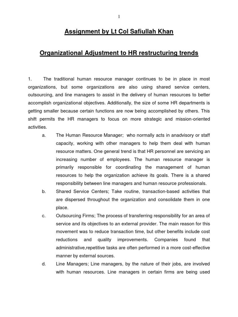 Adjusting To HR Restructuring Trends | PDF | Layoff | Human Resource ... 