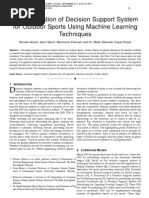 Download Implementation of Decision Support System for Outdoor Sports Using Machine Learning Techniques by Journal of Computing SN68160715 doc pdf