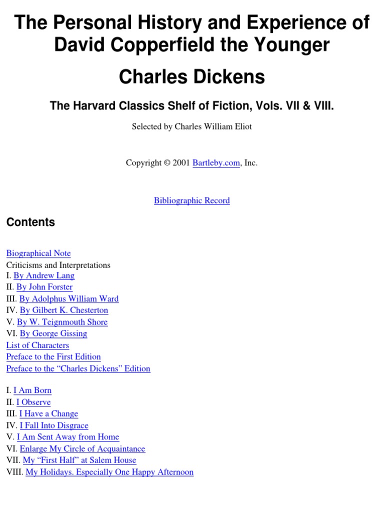 David Copperfield | PDF | David Copperfield | Charles Dickens