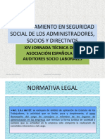 Encuadramiento en Seguridad Social de Los Administradores Socios y Directivos Jornada Auditores Socio Laborales