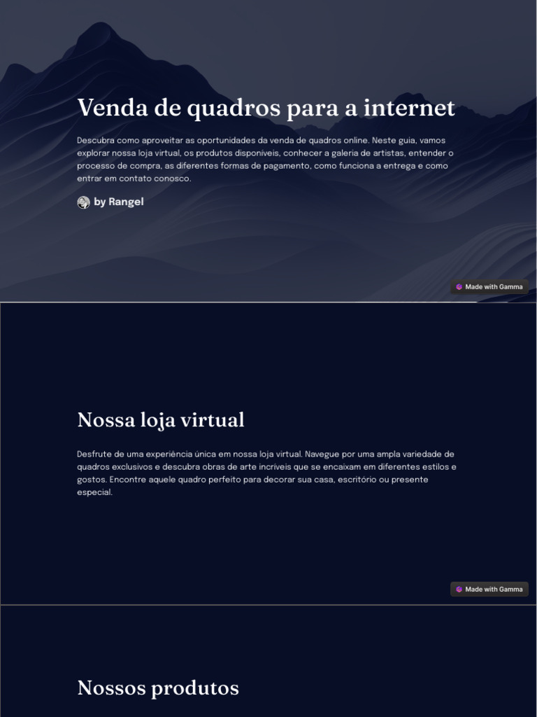 Venda de Quadros para A PDF