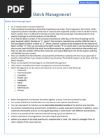 Batch Management Configuration