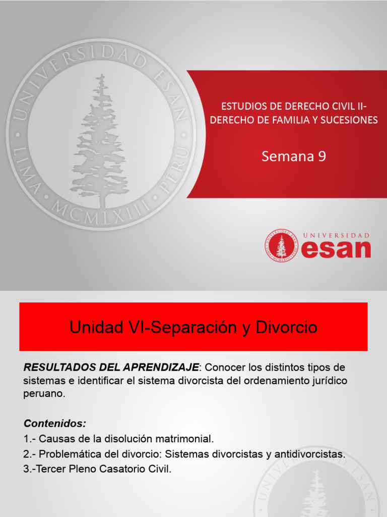 Ppt-unidad Vi-separación y Divorcio | PDF | Divorcio | Matrimonio