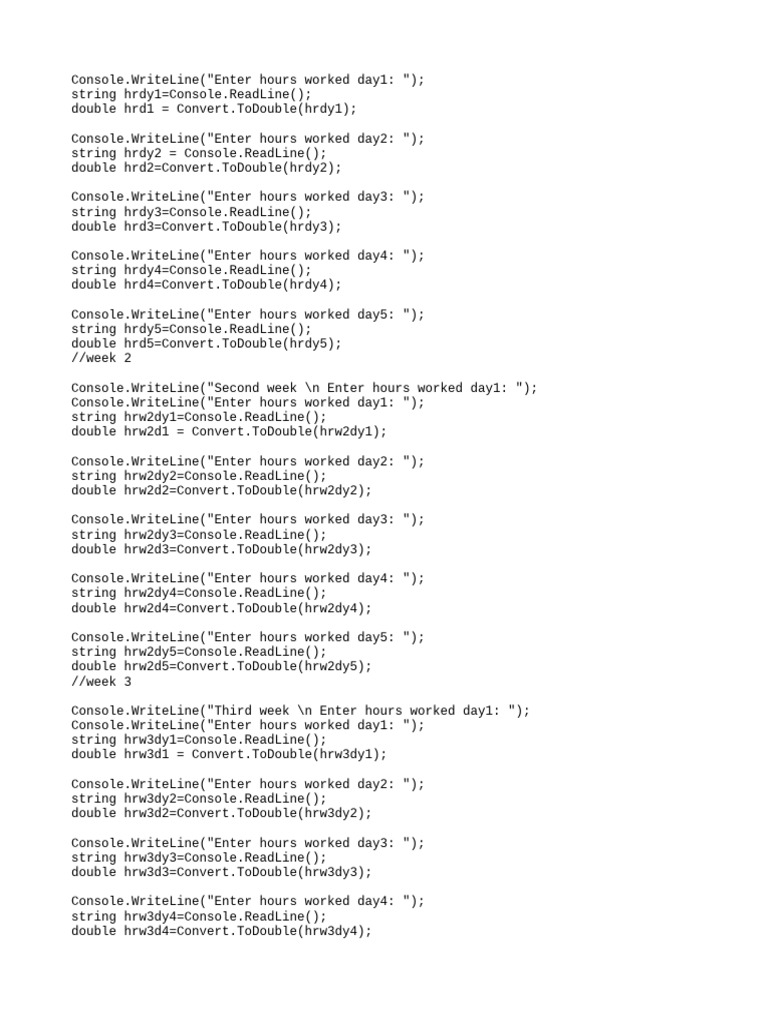 Code | PDF | Taxes | Computer Programming