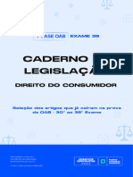 Direito Do Consumidor - Caderno de Legislação 39º Exame