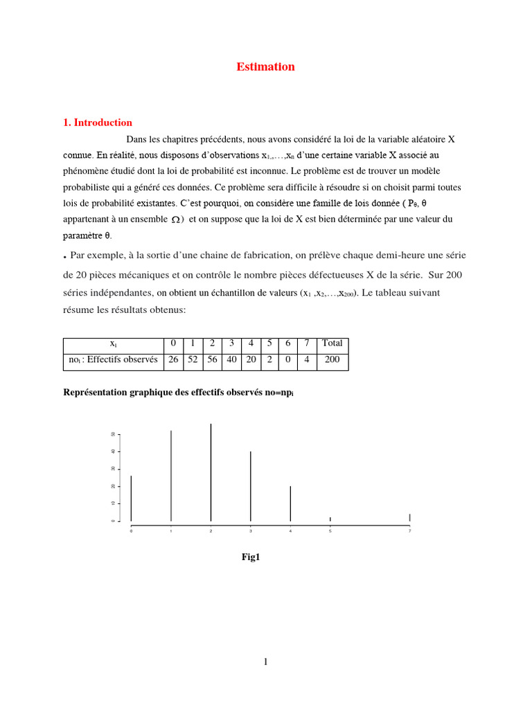 Estimation et Modélisation Probabiliste | PDF | Estimateur (statistique ...