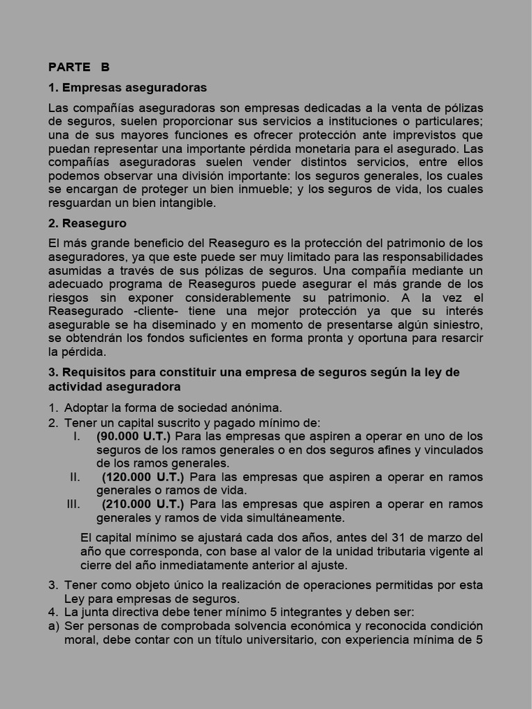 Requisitos y Principios de Seguros en Venezuela | PDF | Seguro | Póliza ...