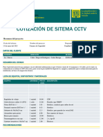 Cotización - Sistema de CCTV