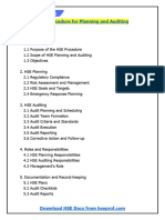 HSE Procedure For Planning & Auditing