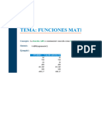 Funciones Matemáticas - Ejercicios