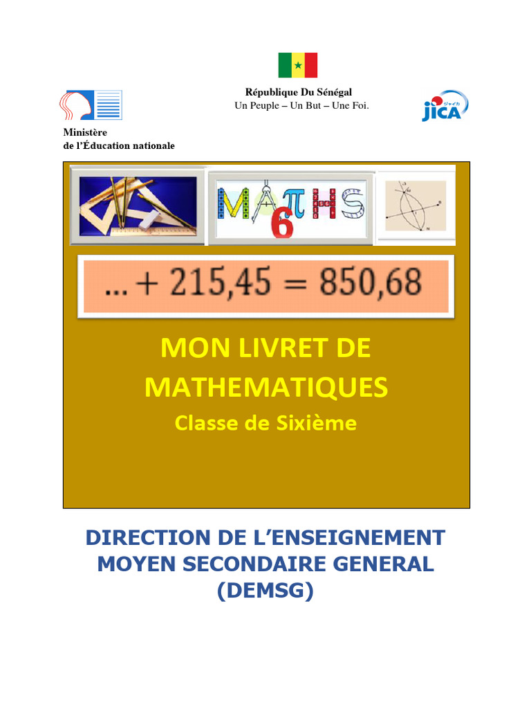Livret Math 6e Juin 23 | PDF